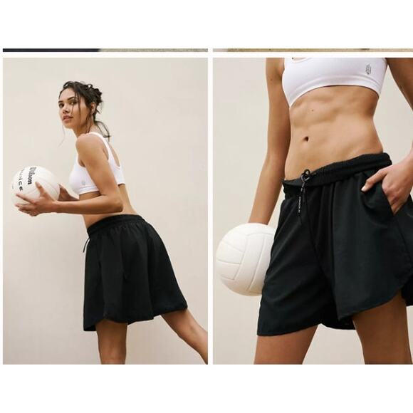 Free People Speed It Up Shorts Medium Black Running - Picture 1 of 11